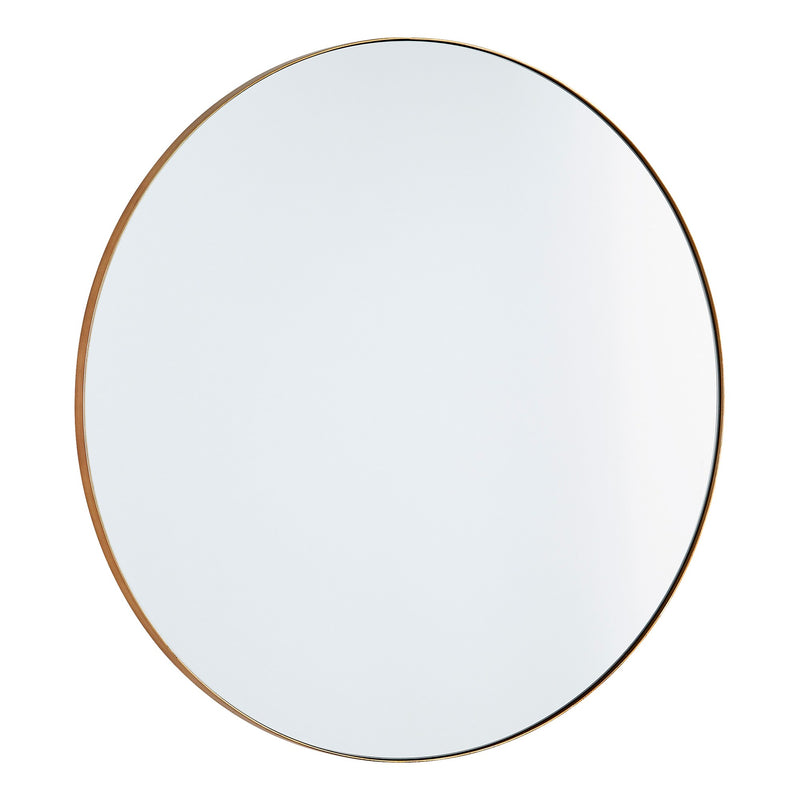 30" Round Mirror in Gold