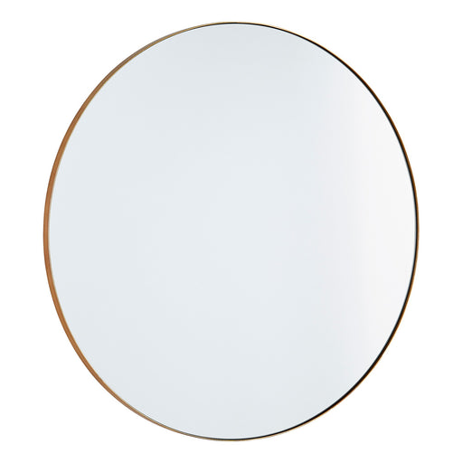 30" Round Mirror in Gold