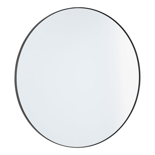 30" Round Mirror in Matte Black