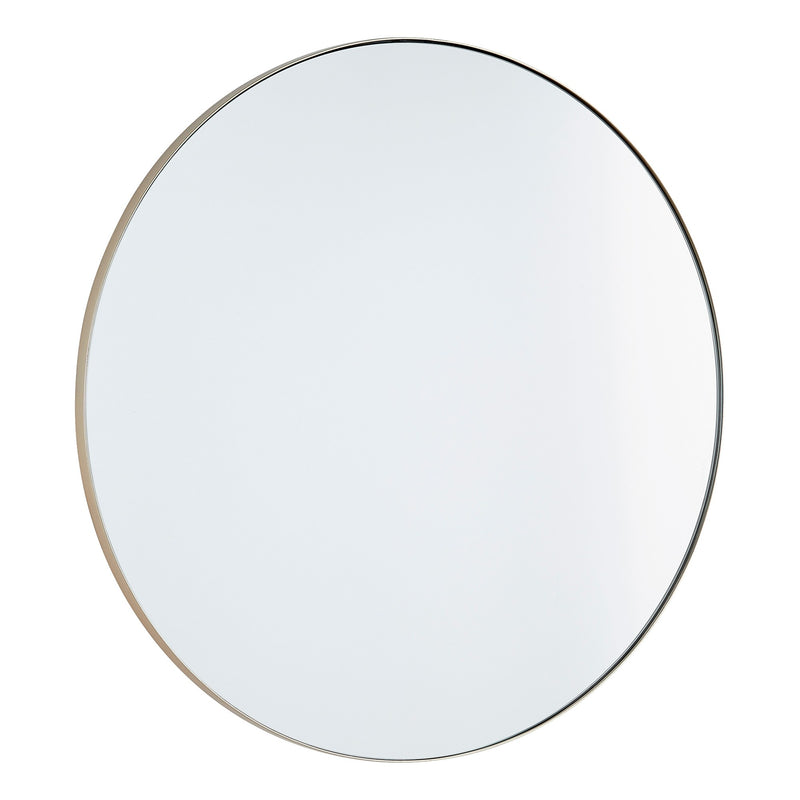 30" Round Mirror in Silver