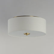 Bongo 3 Light Flush Mount in Natural Aged Brass