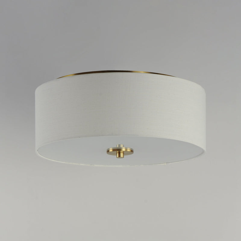 Bongo 3 Light Flush Mount in Natural Aged Brass