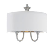 Bongo 1 Light Wall Sconce in Satin Nickel