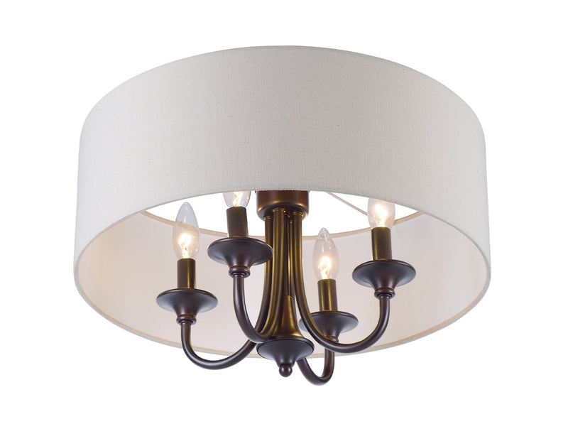 Bongo 4 Light Semi-Flush Mount in Oil Rubbed Bronze