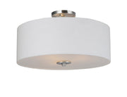 Bongo 3 Light Semi-Flush Mount in Satin Nickel