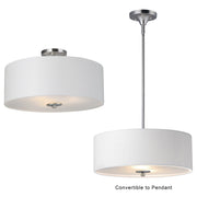 Bongo 3 Light Semi-Flush Mount in Satin Nickel