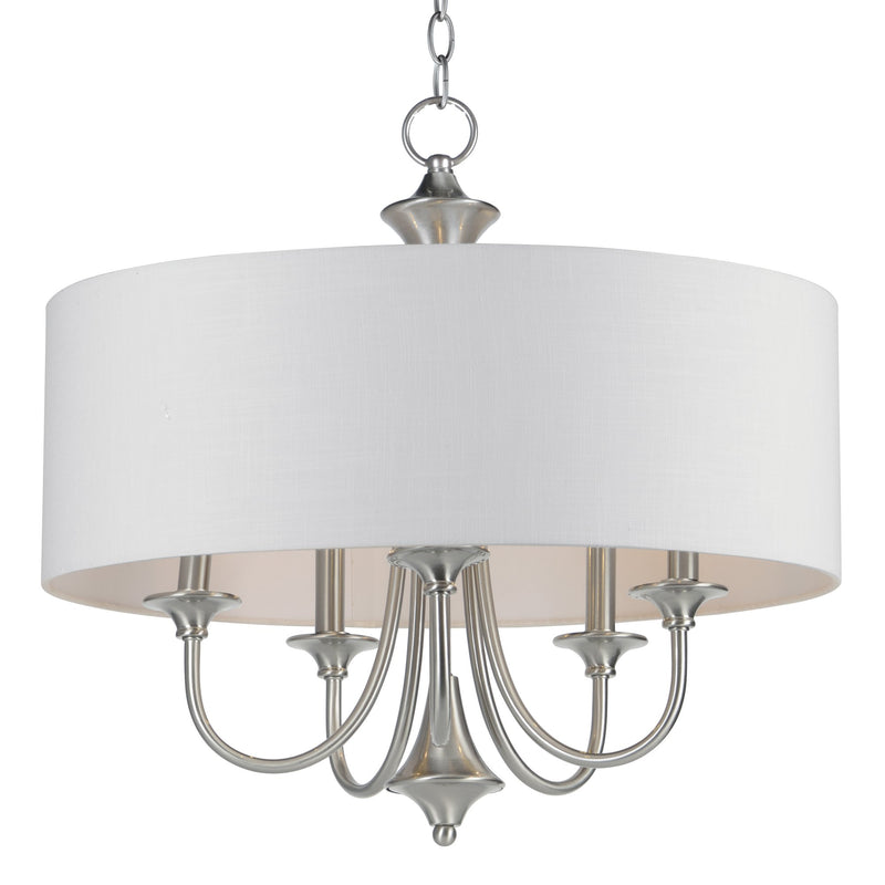 Bongo 5 Light Chandelier in Satin Nickel
