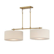 Bongo 2 Light 42" Linear Pendant in Natural Aged Brass