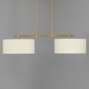 Bongo 2 Light 42" Linear Pendant in Natural Aged Brass