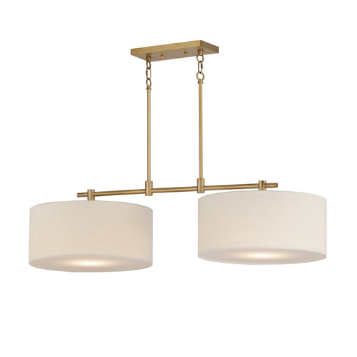Bongo 2 Light 42" Linear Pendant in Natural Aged Brass