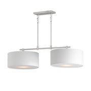 Bongo 2 Light 42" Linear Pendant in Satin Nickel