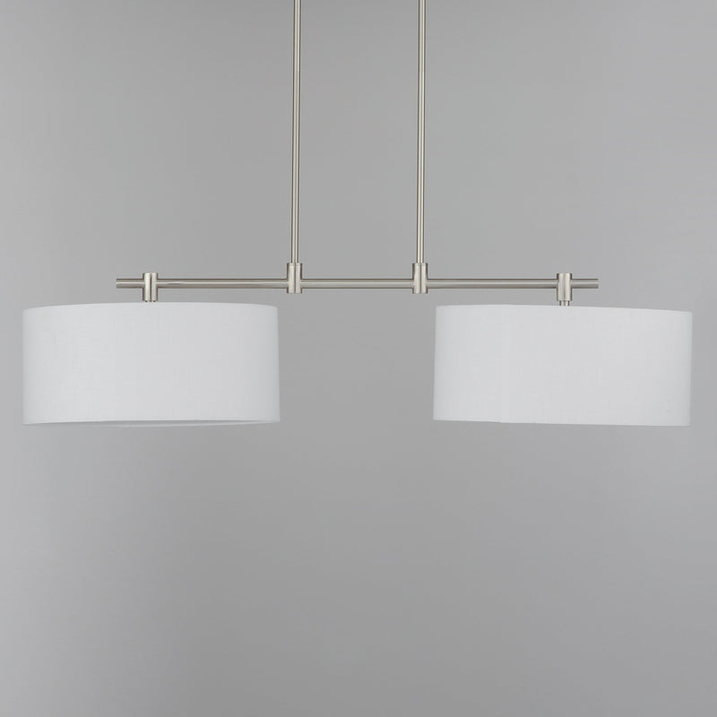 Bongo 2 Light 42" Linear Pendant in Satin Nickel