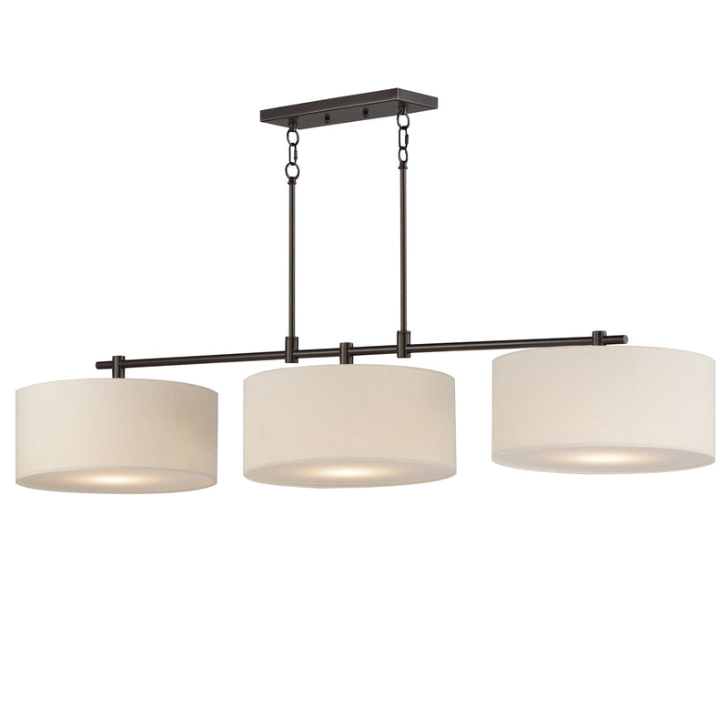 Bongo 3 Light 60" Linear Pendant in Oil Rubbed Bronze