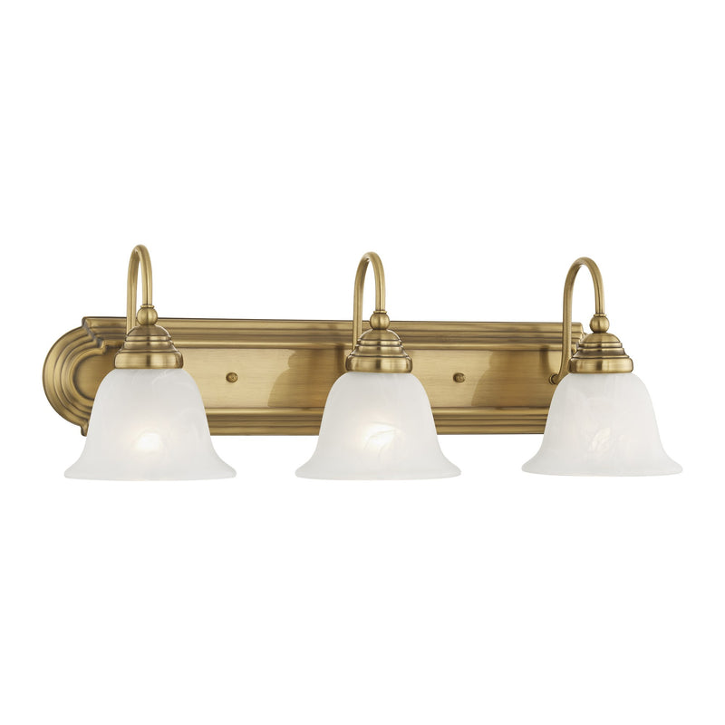 Belmont 3-Light Bath Vanity Light in Antique Brass