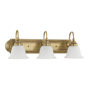 Belmont 3-Light Bath Vanity Light in Antique Brass