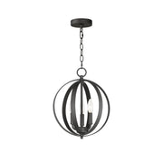 Provident 3 Light 12" Globe Chandelier in Black
