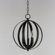 Provident 3 Light 12" Globe Chandelier in Black