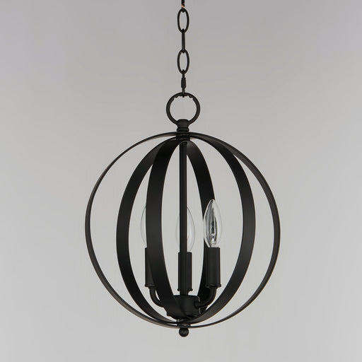Provident 3 Light 12" Globe Chandelier in Black