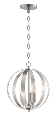 Provident 3 Light 12" Globe Chandelier in Satin Nickel