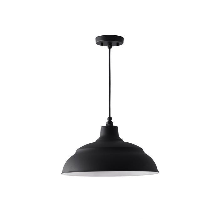 RLM 1-Light Outdoor Pendant in Black - Lamps Expo