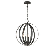 Provident 4 Light 16" Globe Chandelier in Black