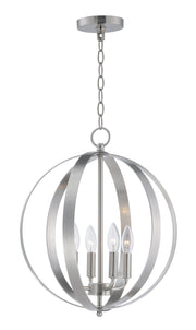 Provident 4 Light 16" Globe Chandelier in Satin Nickel