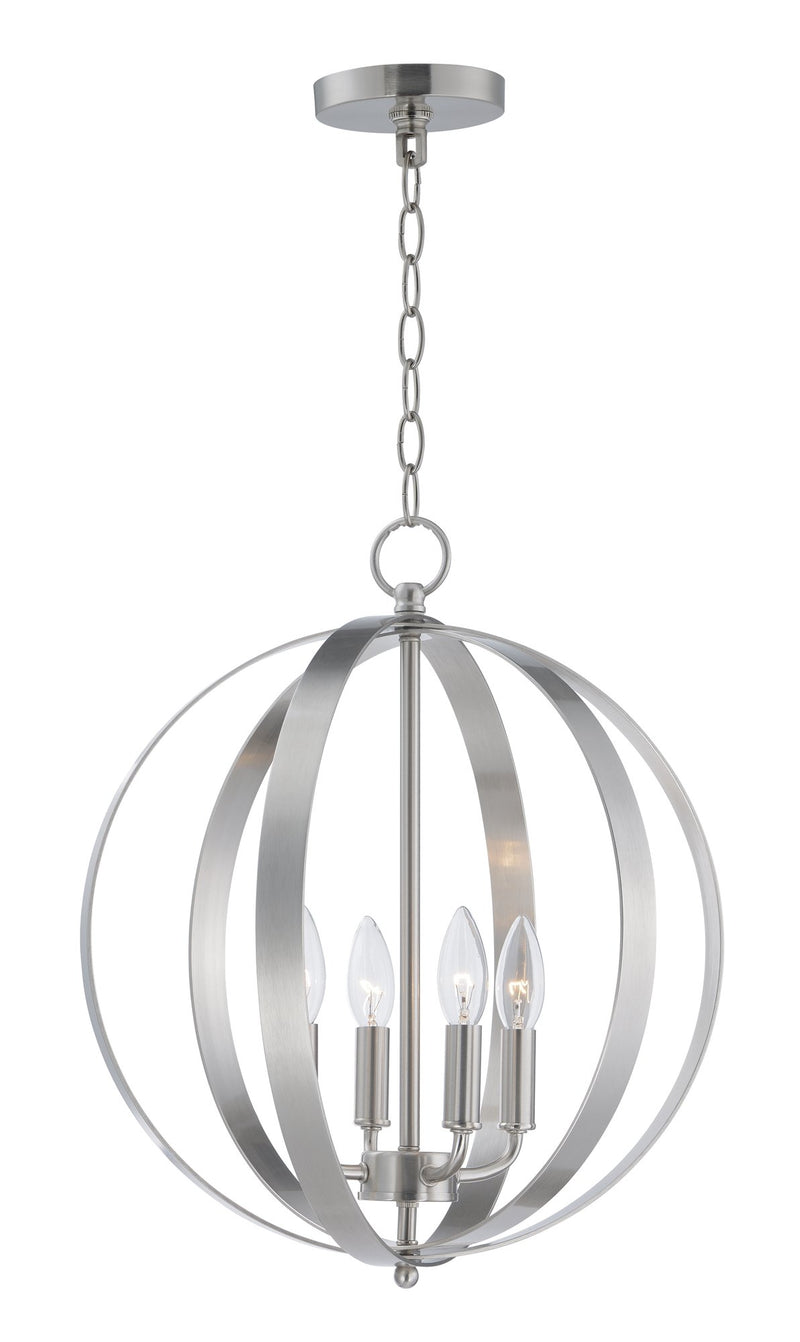 Provident 4 Light 16" Globe Chandelier in Satin Nickel