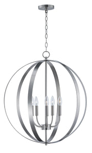 Provident 5 Light 24" Globe Chandelier in Satin Nickel