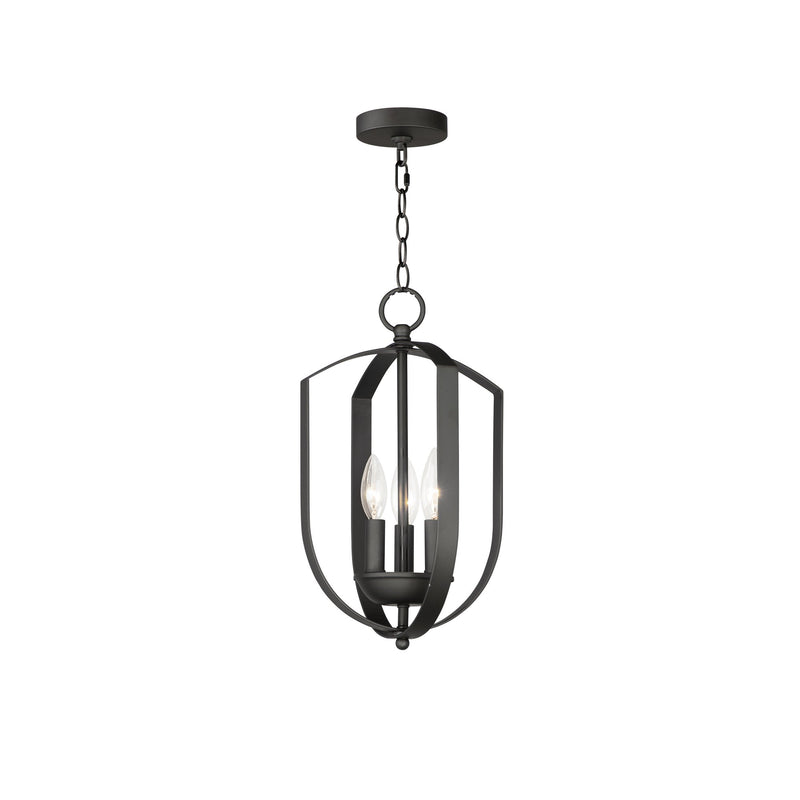 Provident 3 Light Cage Chandelier in Black