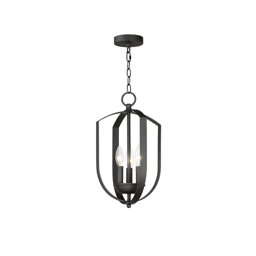 Provident 3 Light Cage Chandelier in Black