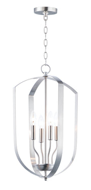 Provident 4 Light Cage Chandelier in Satin Nickel