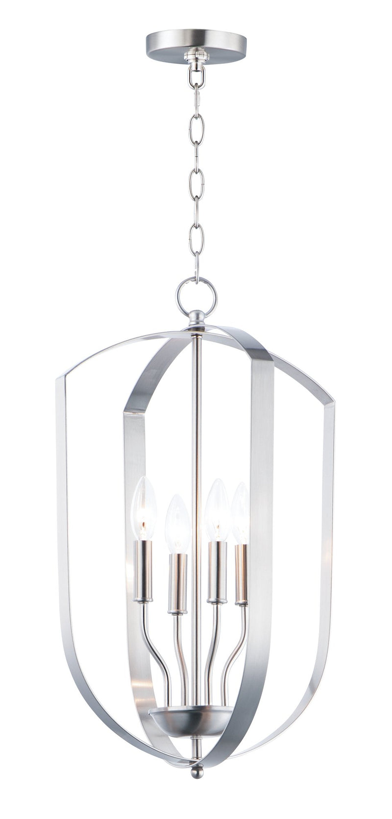 Provident 4 Light Cage Chandelier in Satin Nickel