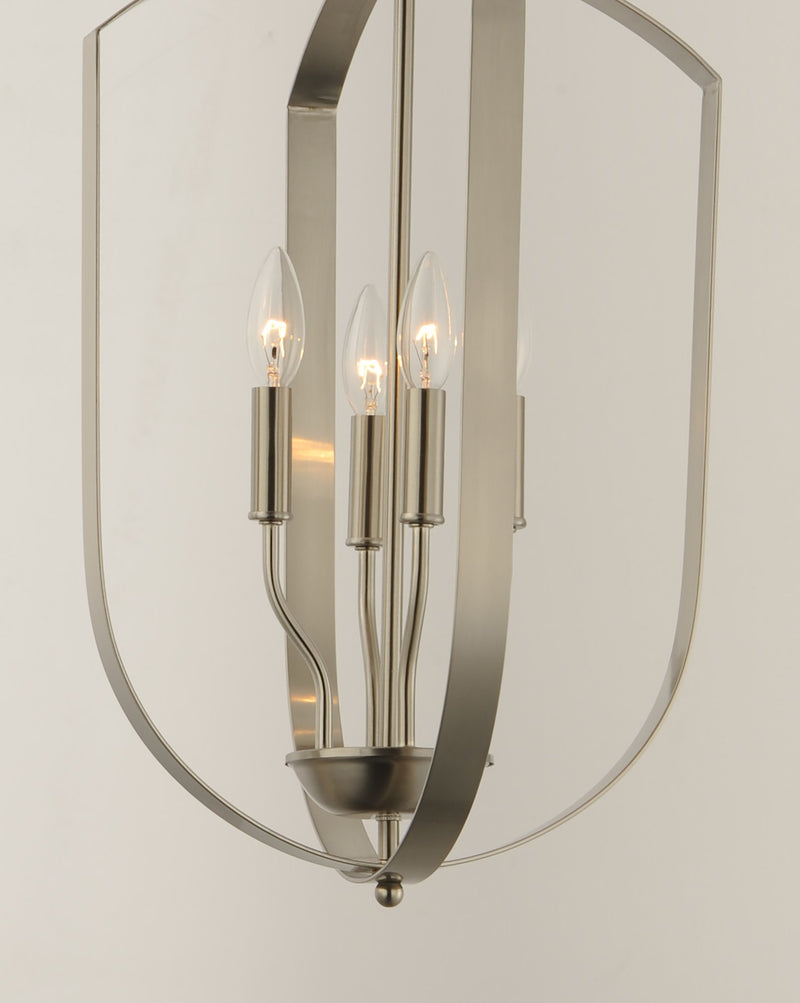 Provident 4 Light Cage Chandelier in Satin Nickel