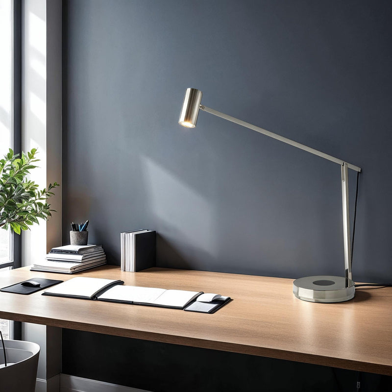 Turrell LED Desk Lamp in Polished Nickel