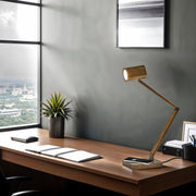 Newman Task Lamp in Lacquered Burnished Brass