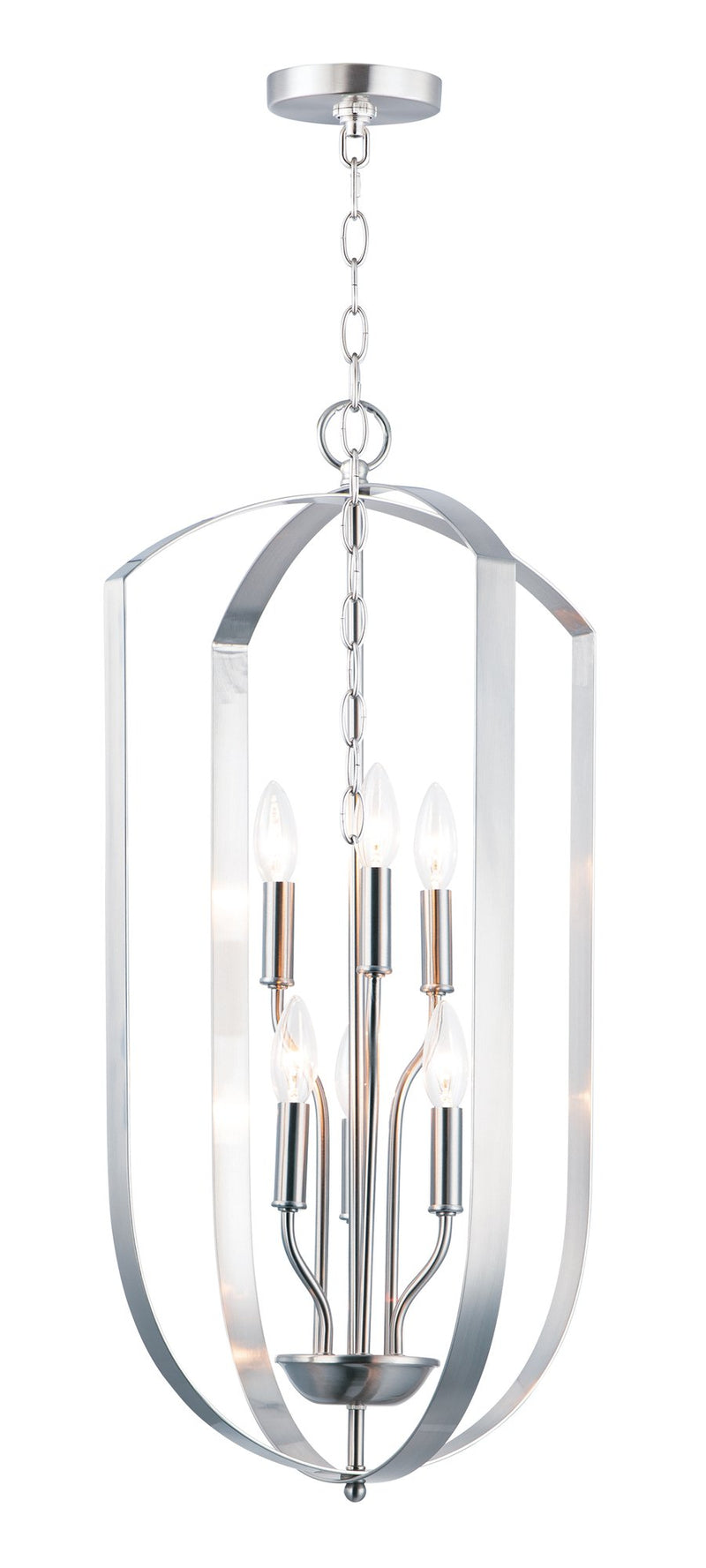 Provident 6 Light 15" Chandelier in Satin Nickel
