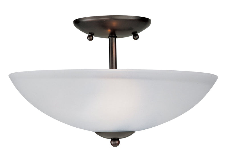 Logan 2 Light Semi-Flush Mount in Black