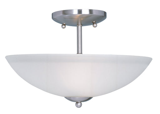 Logan 2 Light Semi-Flush Mount in Satin Nickel