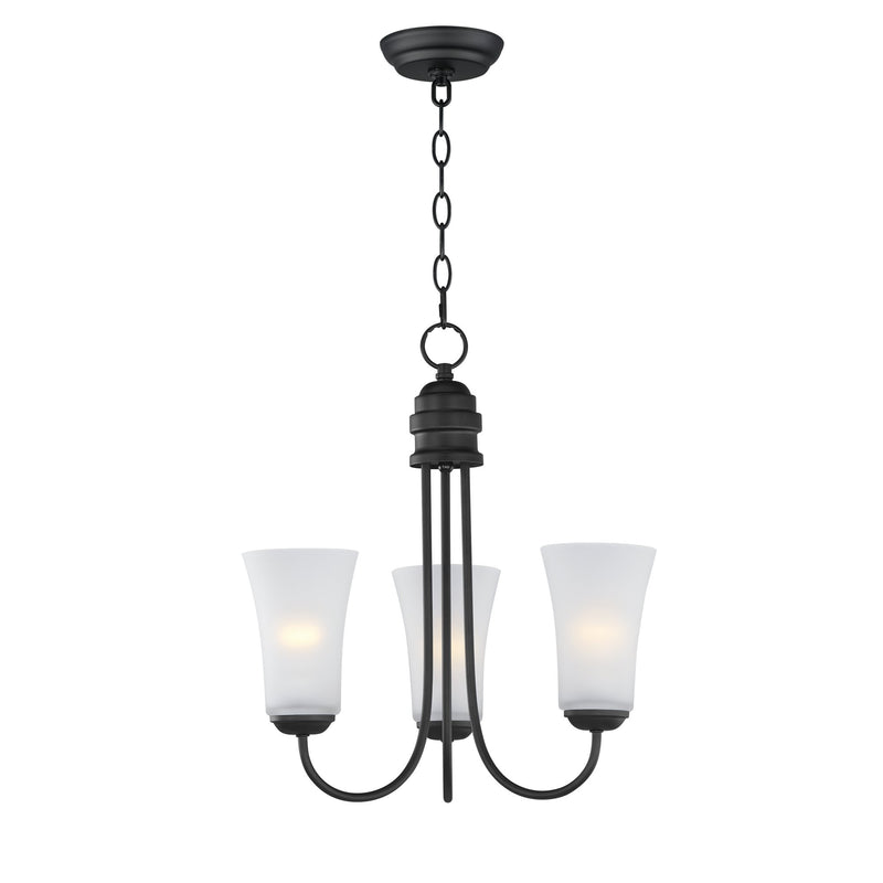Logan 3 Light Chandelier in Black