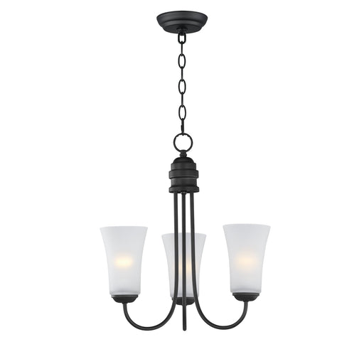 Logan 3 Light Chandelier in Black