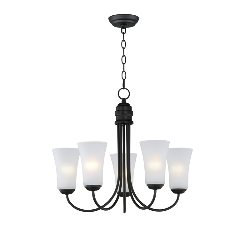 Logan 5 Light Chandelier in Black