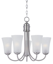 Logan 5 Light Chandelier in Satin Nickel