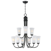 Logan 9 Light Chandelier in Black