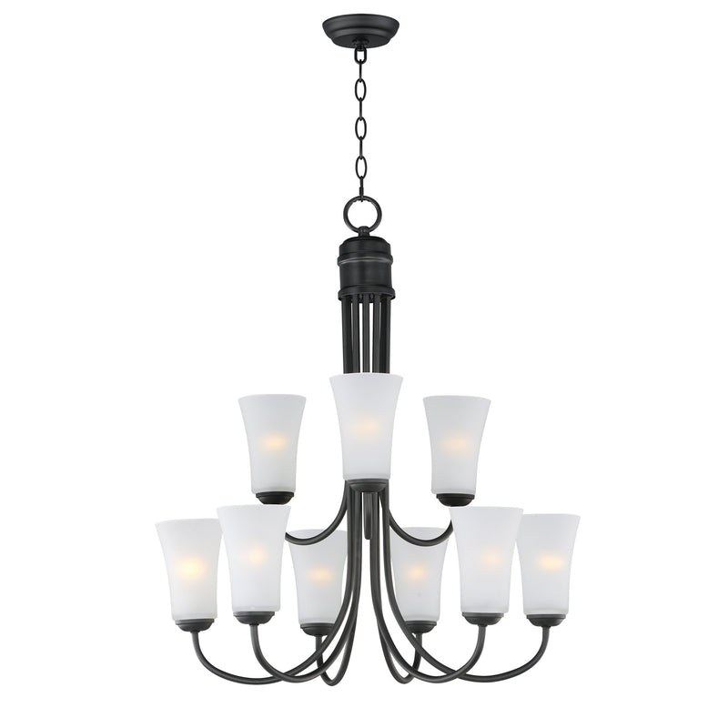 Logan 9 Light Chandelier in Black