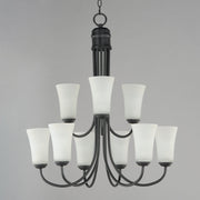 Logan 9 Light Chandelier in Black