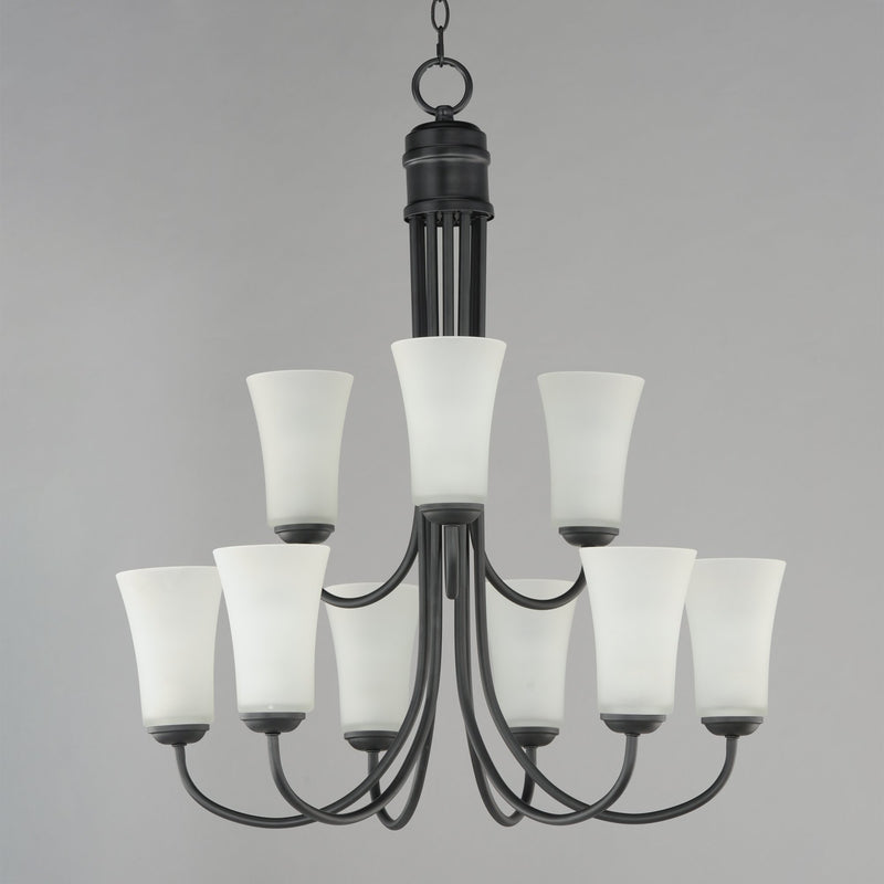 Logan 9 Light Chandelier in Black