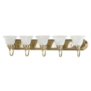 Belmont 5-Light Bath Vanity Light in Antique Brass
