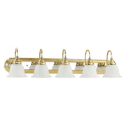 Belmont 5-Light Bath Vanity Light in Polished Brass & Polished Chrome