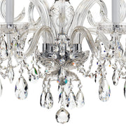 Traditional Crystal 5 Light 22" Chandelier in Polished Chrome