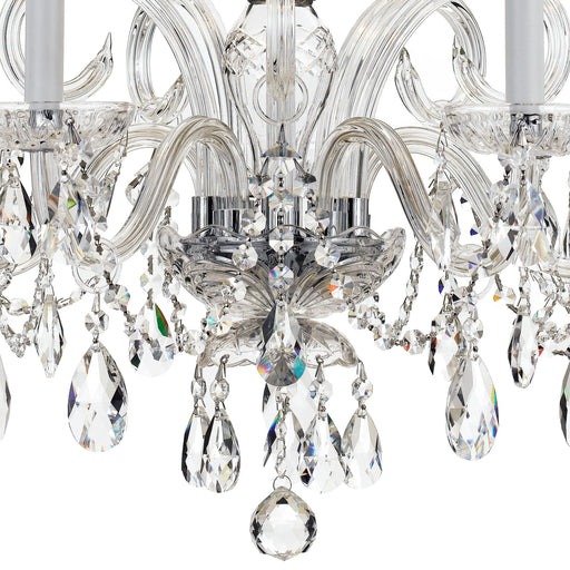 Traditional Crystal 5 Light 22" Chandelier in Polished Chrome